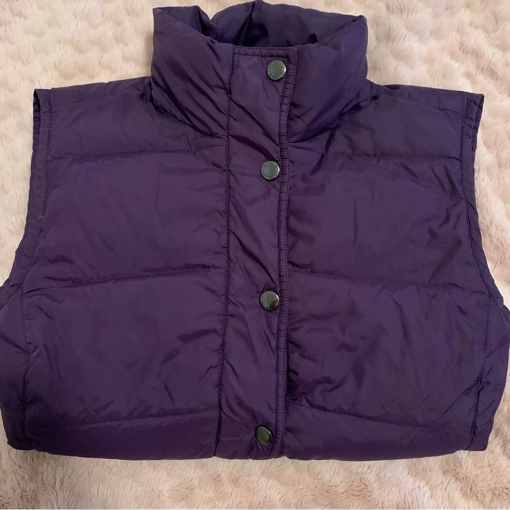 Lands End Down vest purple puffer medium women’s